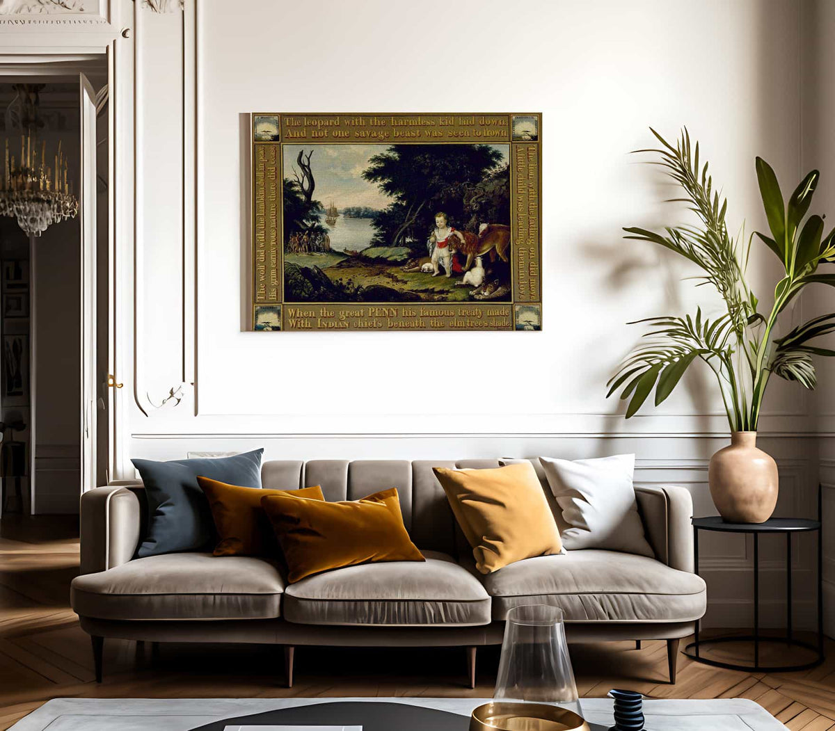 Peaceable Kingdom 1828 By Edward Hicks Fine Art Print