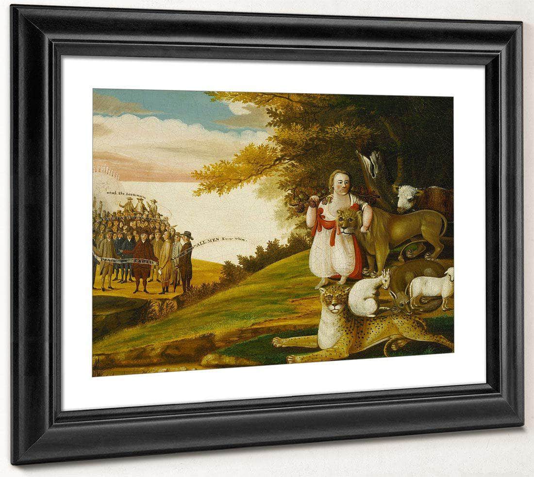 Peaceable Kingdom With Quakers Bearing Banners 1830 By Edward Hicks Fine Art Print