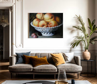 Peaches In A White Ceramic Basket 1602 By Fede Galizia Fine Art Print