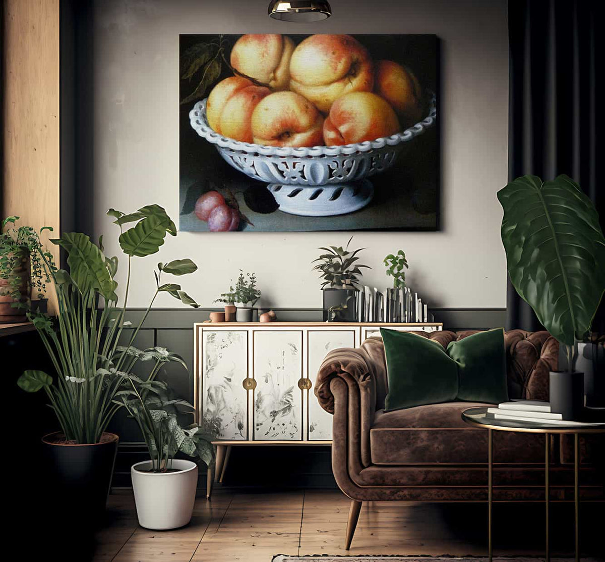 Peaches In A White Ceramic Basket 1602 By Fede Galizia Fine Art Print