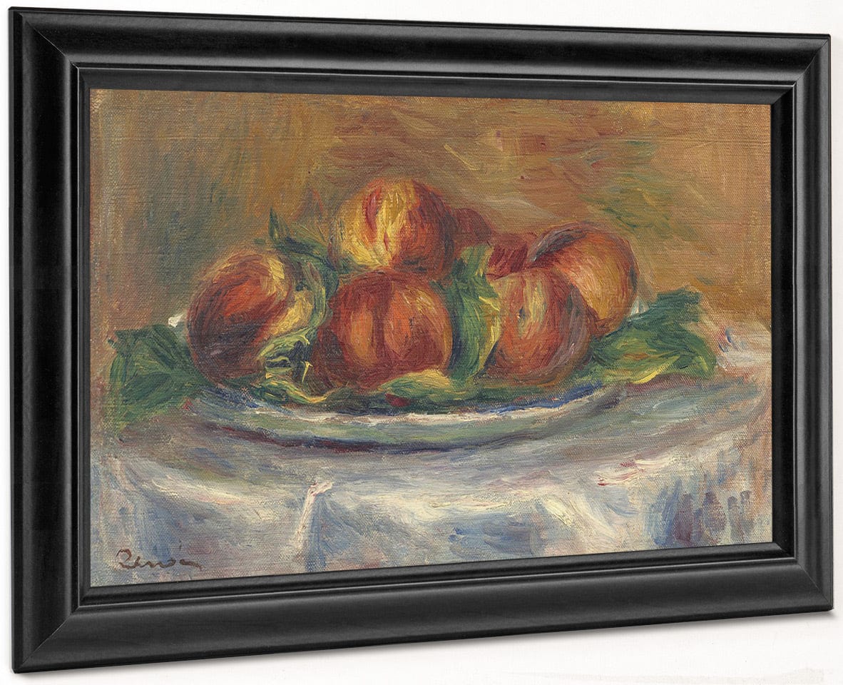 Peaches On A Plate By Pierre Auguste Renoir Fine Art Print
