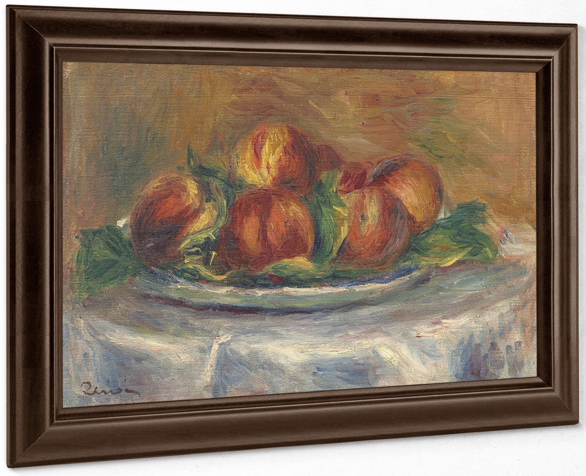 Peaches On A Plate By Pierre Auguste Renoir Fine Art Print