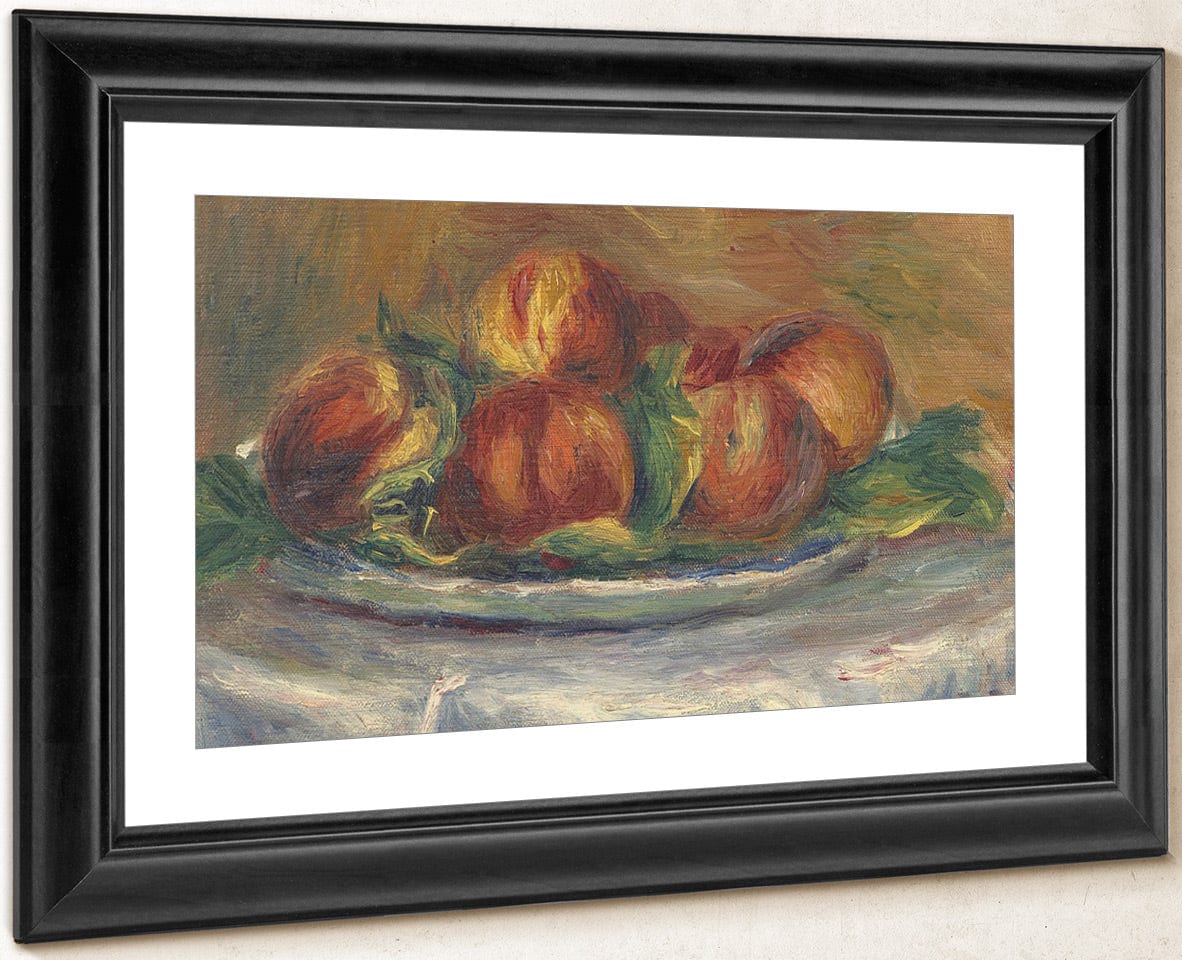 Peaches On A Plate By Pierre Auguste Renoir Fine Art Print