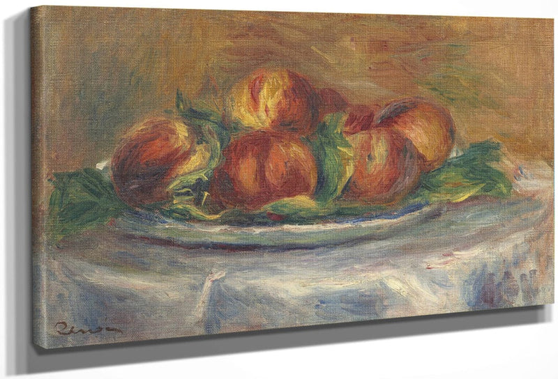 Peaches On A Plate By Pierre Auguste Renoir Fine Art Print