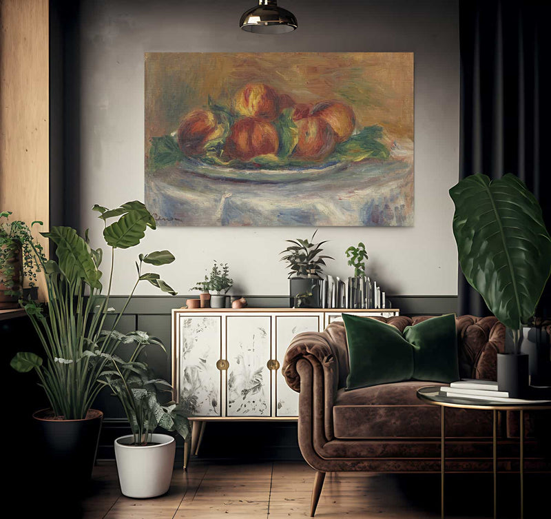 Peaches On A Plate By Pierre Auguste Renoir Fine Art Print