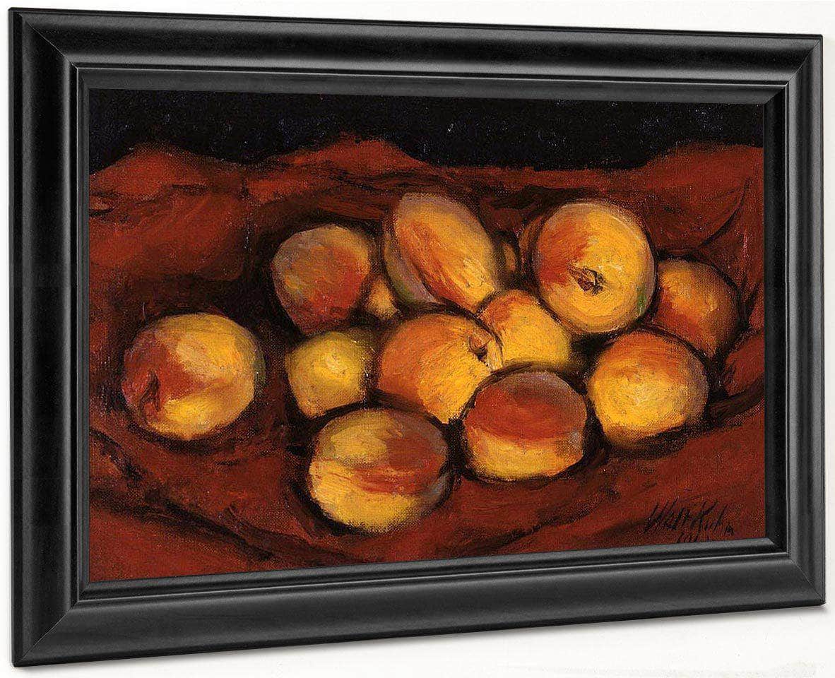 Peaches On Red Cloth By Walt Kuhn Fine Art Print