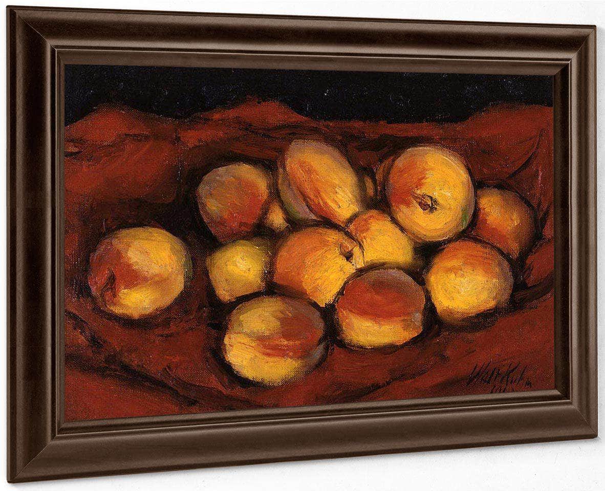 Peaches On Red Cloth By Walt Kuhn Fine Art Print