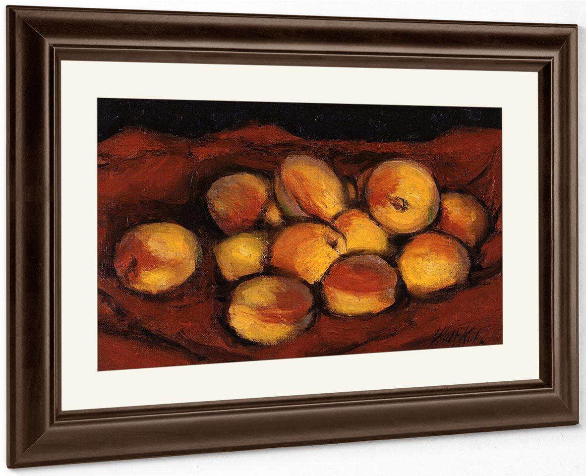 Peaches On Red Cloth By Walt Kuhn Fine Art Print