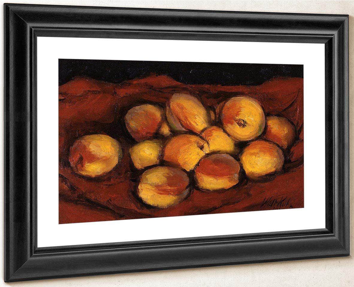 Peaches On Red Cloth By Walt Kuhn Fine Art Print