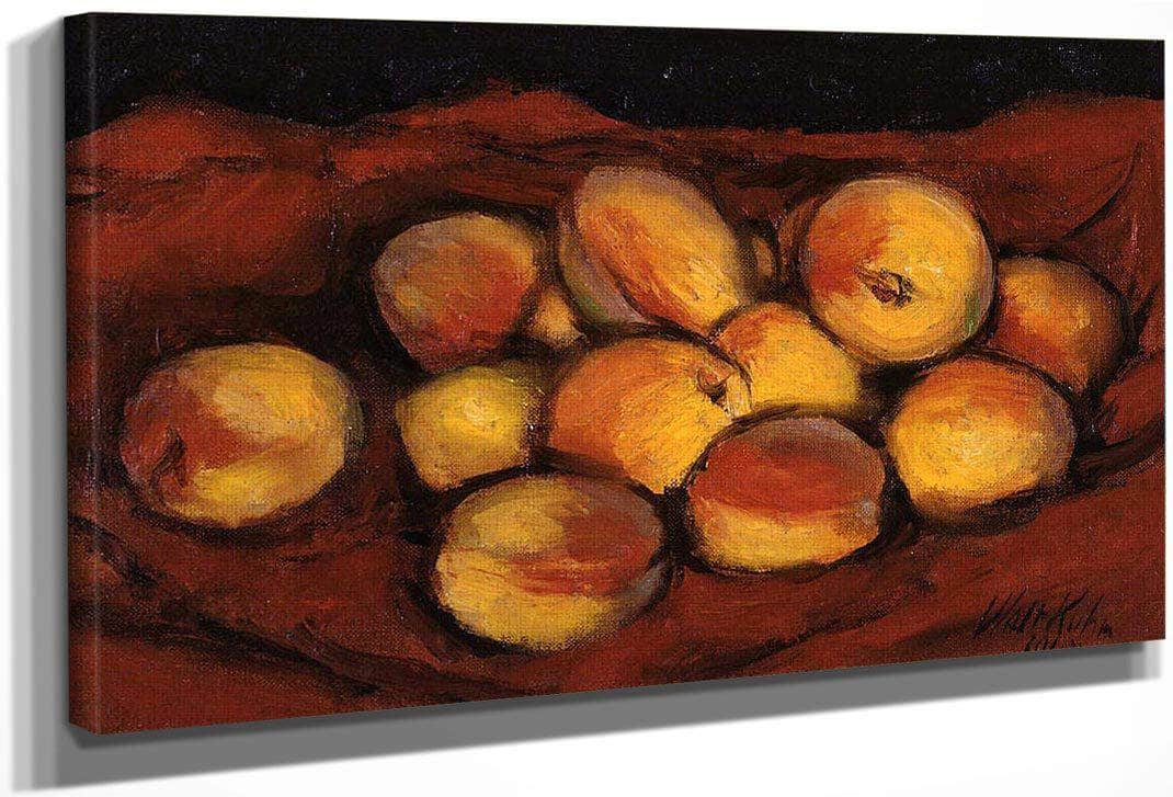 Peaches On Red Cloth By Walt Kuhn Fine Art Print