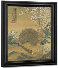Peacock Spreading Its Tail Feathers 1758 By Giuseppe Castiglione Fine Art Print