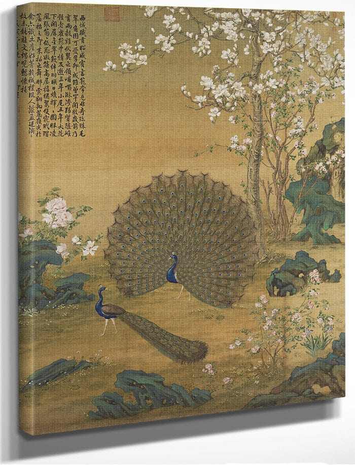Peacock Spreading Its Tail Feathers 1758 By Giuseppe Castiglione Fine Art Print