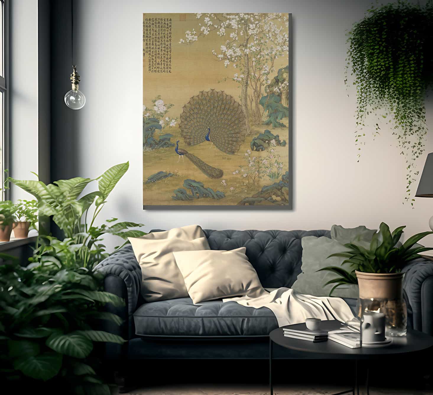 Peacock Spreading Its Tail Feathers 1758 By Giuseppe Castiglione Fine Art Print