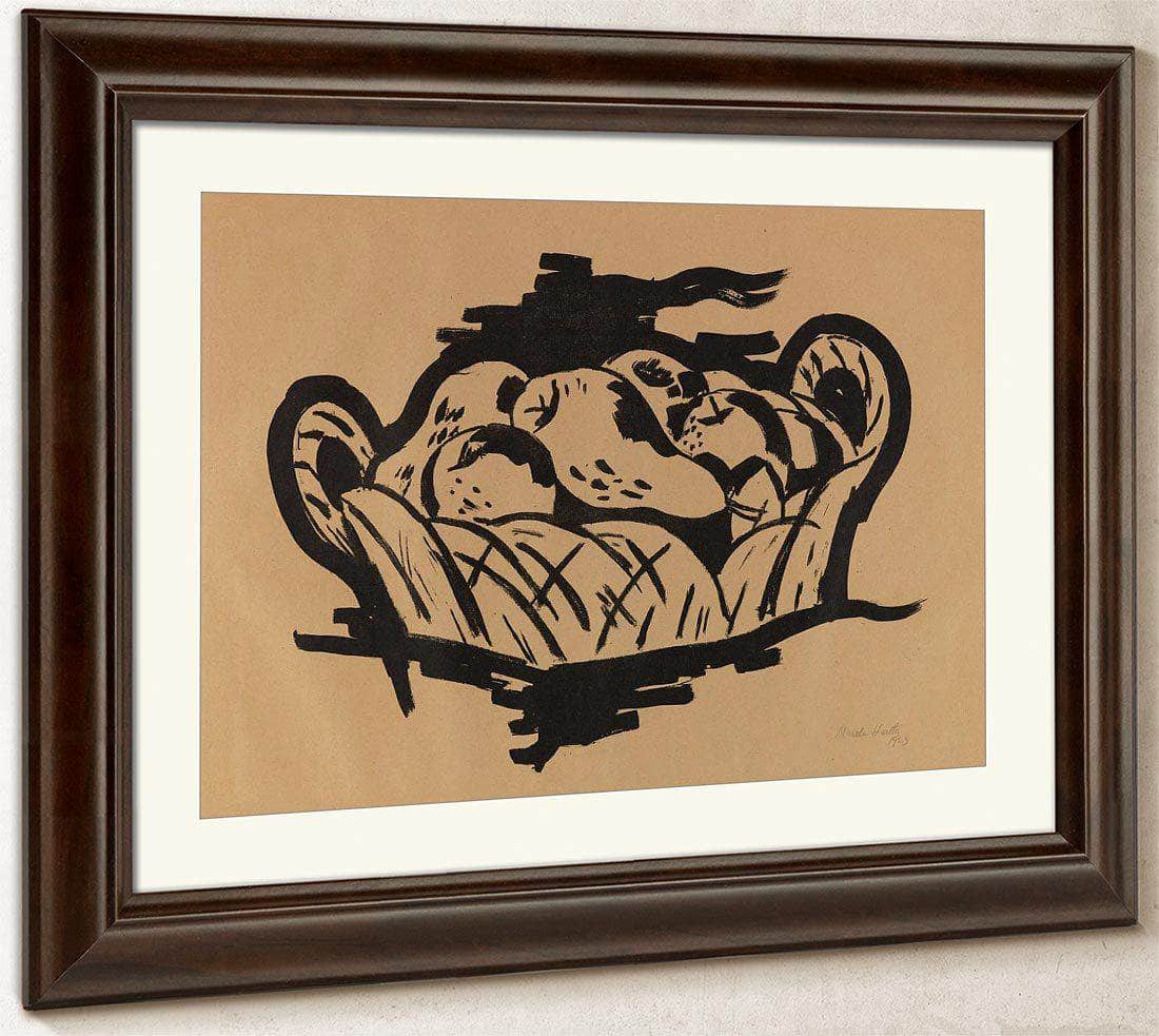 Pear In Basket By Marsden Hartley Fine Art Print