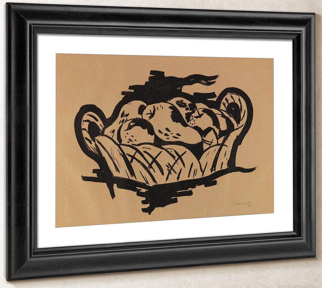 Pear In Basket By Marsden Hartley Fine Art Print