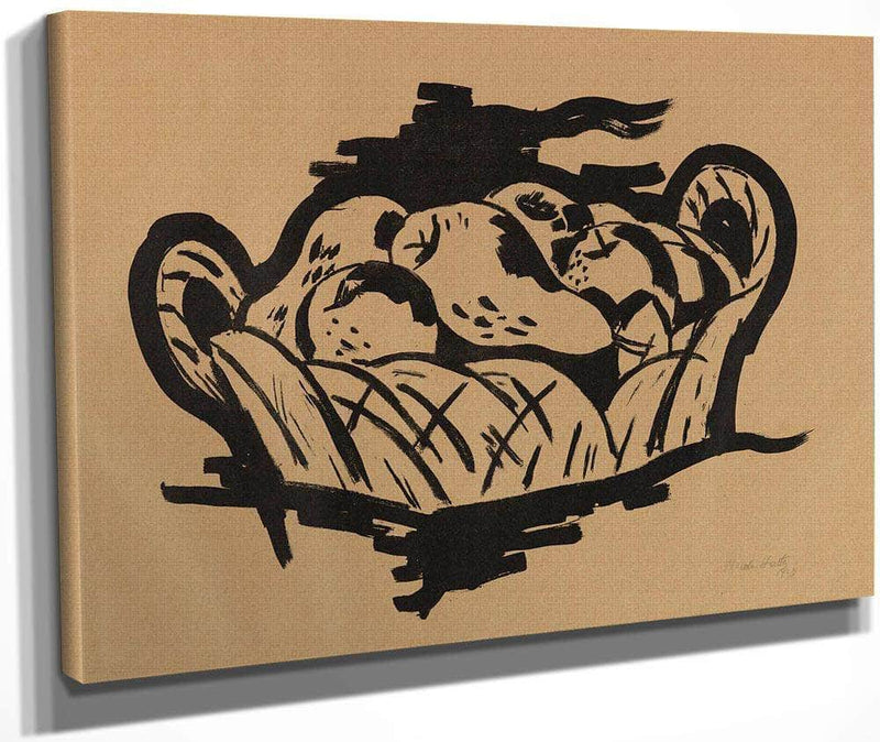 Pear In Basket By Marsden Hartley Fine Art Print