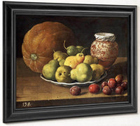 Pears On A Plate By Luis Melendez Fine Art Print