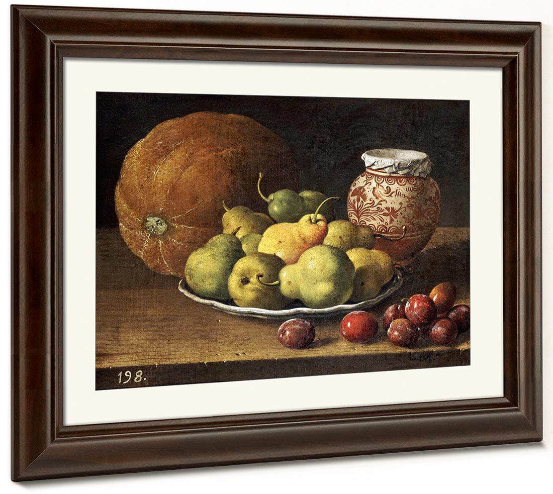 Pears On A Plate By Luis Melendez Fine Art Print