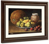 Pears On A Plate By Luis Melendez Fine Art Print