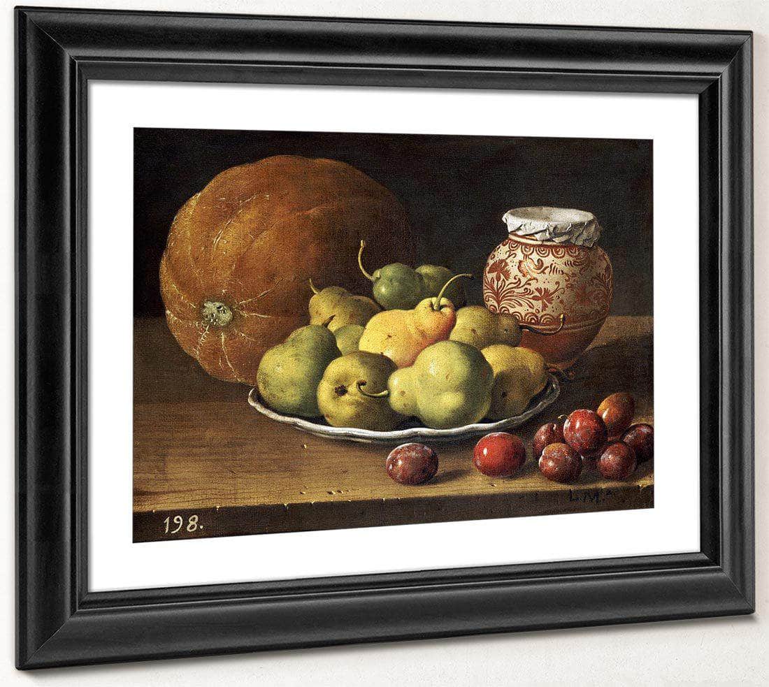 Pears On A Plate By Luis Melendez Fine Art Print