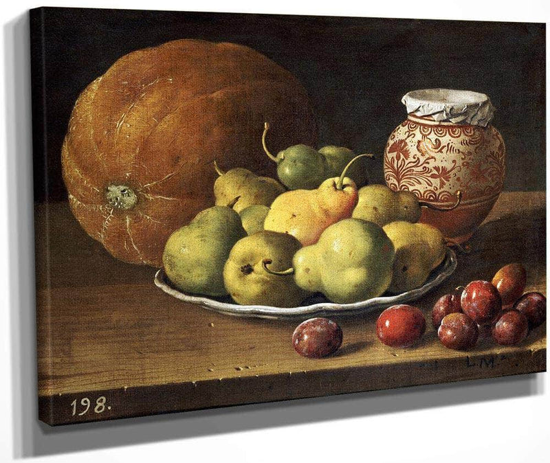 Pears On A Plate By Luis Melendez Fine Art Print