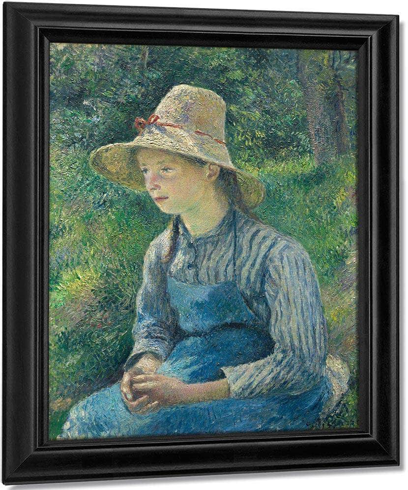 Peasant Girl With A Straw Hat Camille Pissarro Fine Art Print