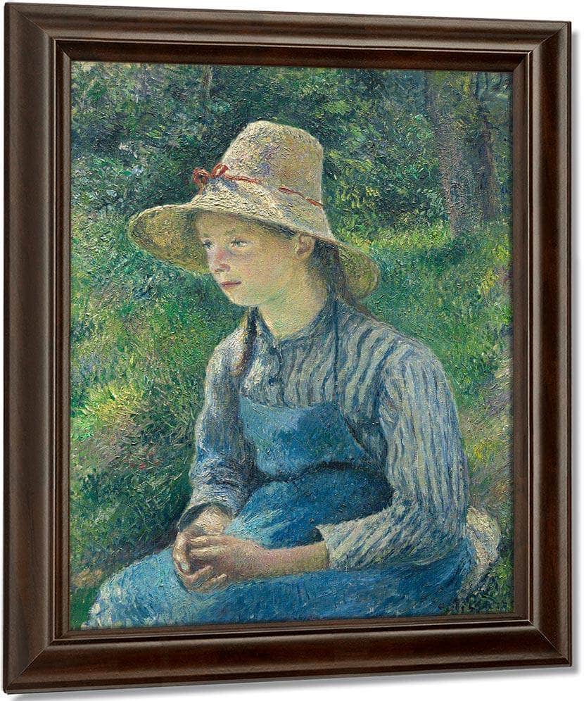 Peasant Girl With A Straw Hat Camille Pissarro Fine Art Print