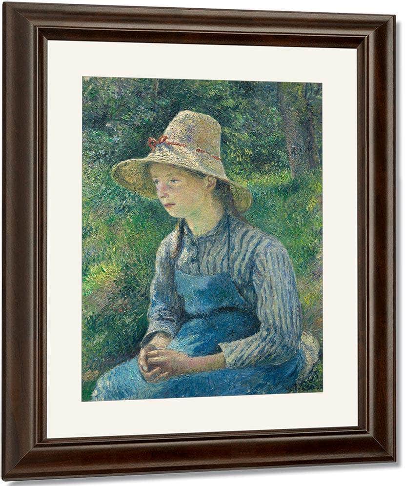 Peasant Girl With A Straw Hat Camille Pissarro Fine Art Print