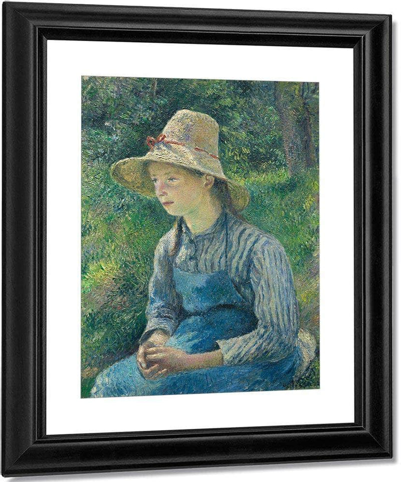 Peasant Girl With A Straw Hat Camille Pissarro Fine Art Print