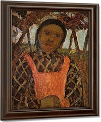 Peasant Girl With Pink Skirt By Paula Modersohn Becker Fine Art Print