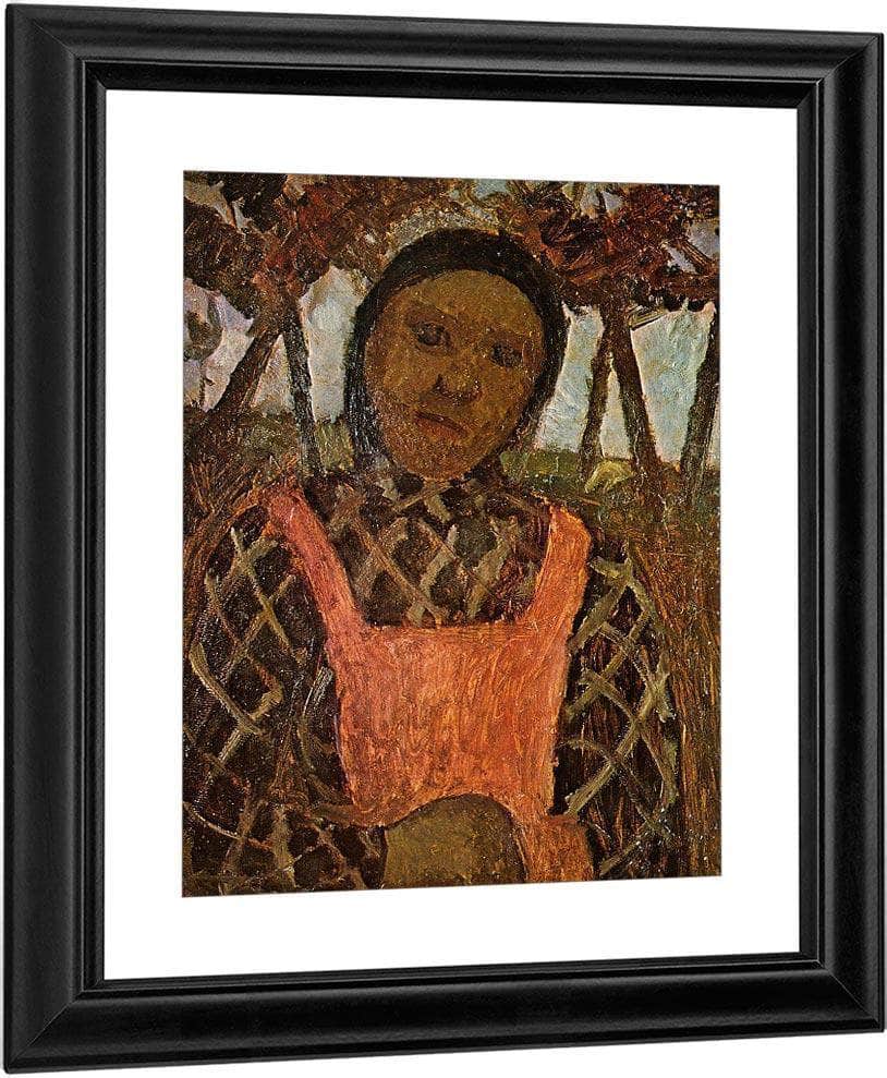 Peasant Girl With Pink Skirt By Paula Modersohn Becker Fine Art Print