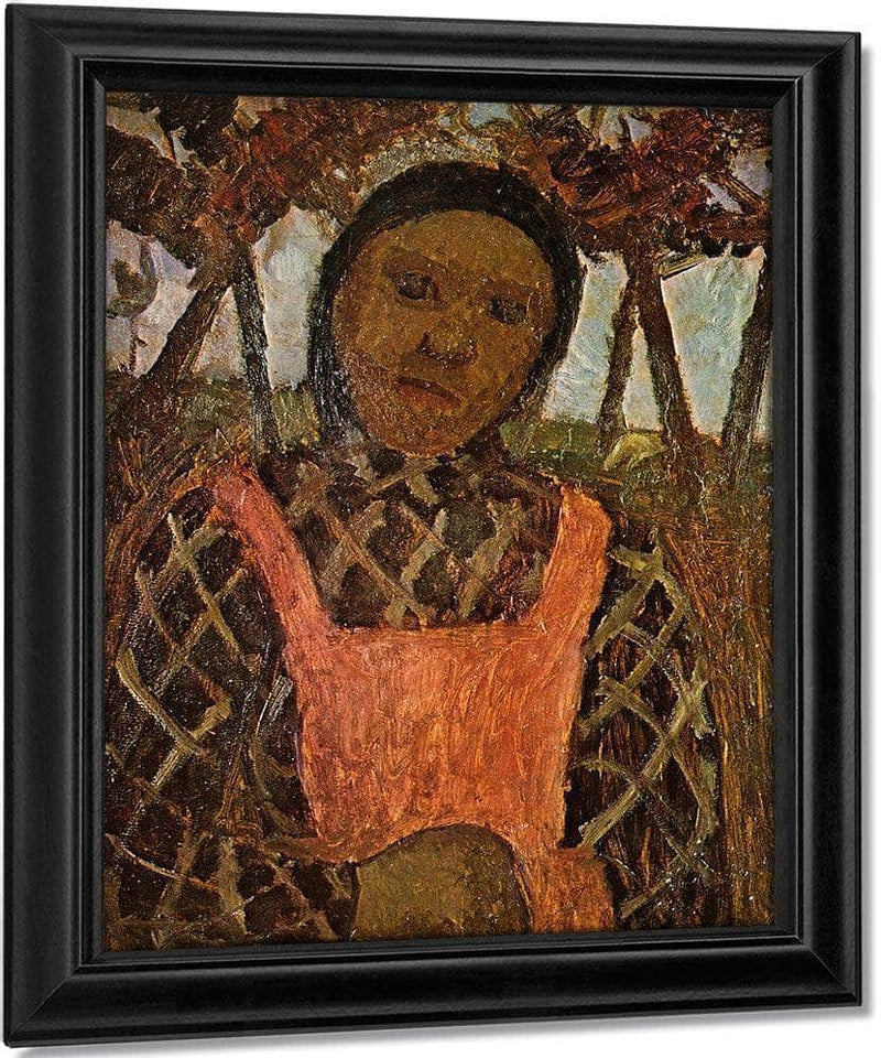 Peasant Girl With Pink Skirt By Paula Modersohn Becker Fine Art Print