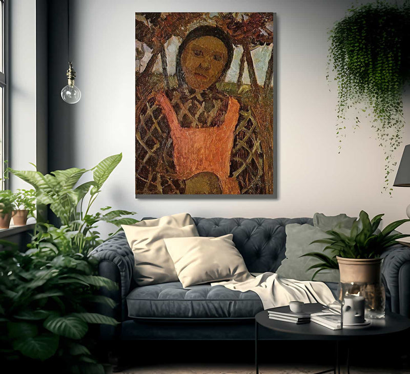 Peasant Girl With Pink Skirt By Paula Modersohn Becker Fine Art Print