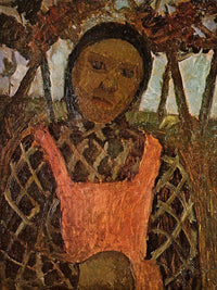 Peasant Girl With Pink Skirt By Paula Modersohn Becker Fine Art Print