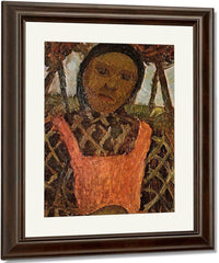 Peasant Girl With Pink Skirt By Paula Modersohn Becker Fine Art Print