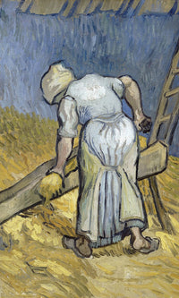 Peasant Woman Bruising Flax (After Millet) By Vincent Van Gogh Fine Art Print