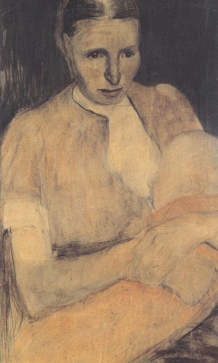 Peasant Woman With Child By Paula Modersohn Becker Fine Art Print