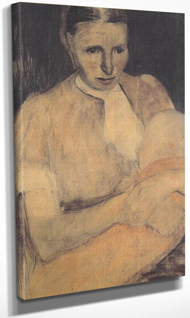Peasant Woman With Child By Paula Modersohn Becker Fine Art Print