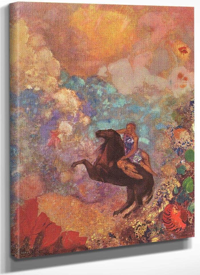 Pegasus And The Muse 1900 73X54Cm Pc By Odilon Redon Fine Art Print