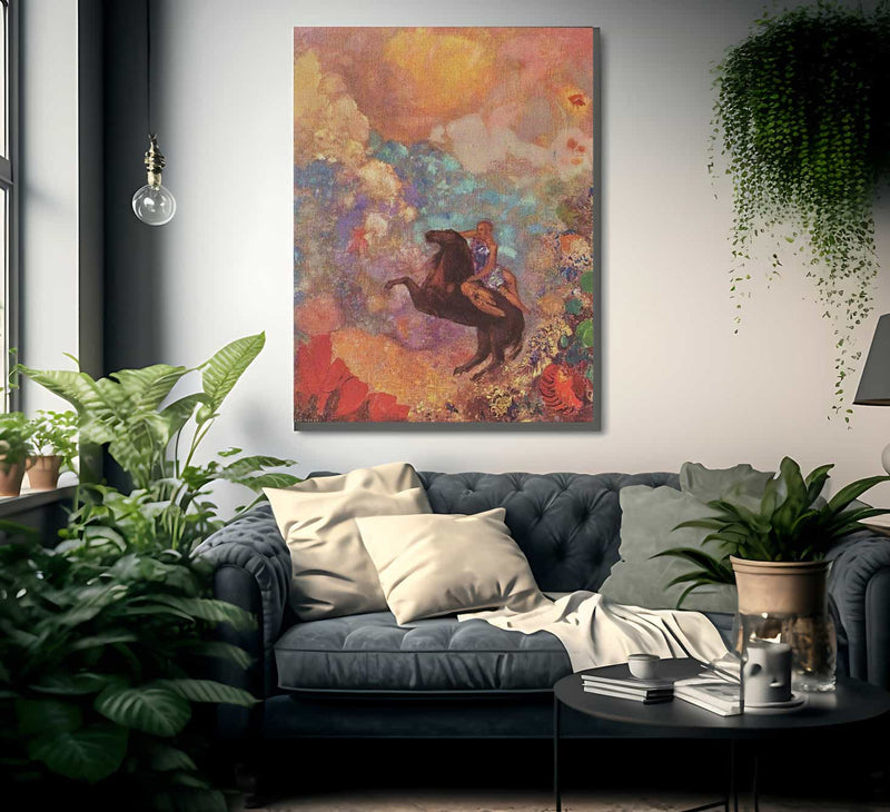 Pegasus And The Muse 1900 73X54Cm Pc By Odilon Redon Fine Art Print