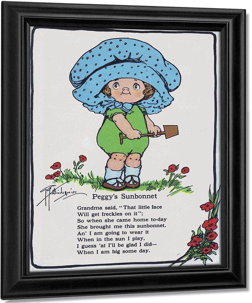 Peggys Sunbonnet Illustrated 2 By Grace G Drayton Fine Art Print