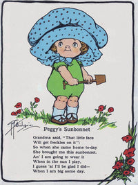 Peggys Sunbonnet Illustrated 2 By Grace G Drayton Fine Art Print