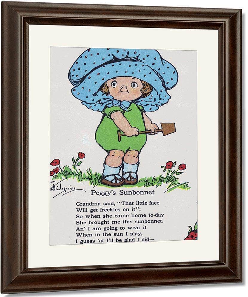Peggys Sunbonnet Illustrated 2 By Grace G Drayton Fine Art Print