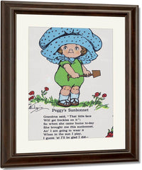 Peggys Sunbonnet Illustrated 2 By Grace G Drayton Fine Art Print