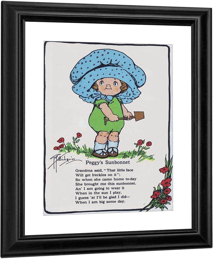 Peggys Sunbonnet Illustrated 2 By Grace G Drayton Fine Art Print