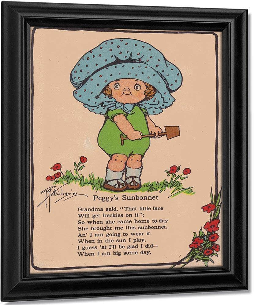 Peggys Sunbonnet Illustrated By Grace G Drayton Fine Art Print