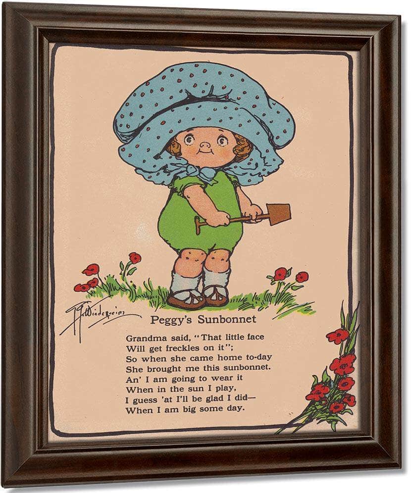 Peggys Sunbonnet Illustrated By Grace G Drayton Fine Art Print