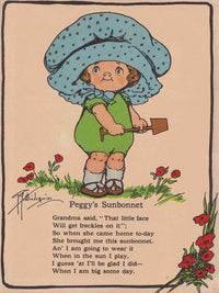 Peggys Sunbonnet Illustrated By Grace G Drayton Fine Art Print