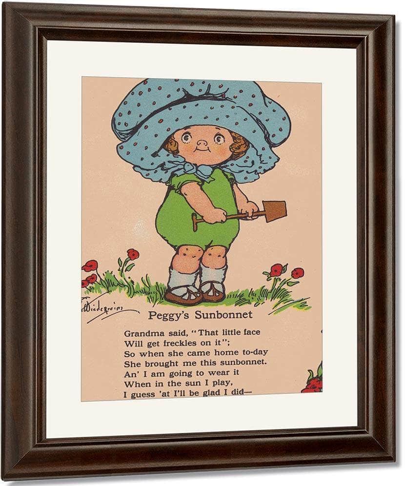 Peggys Sunbonnet Illustrated By Grace G Drayton Fine Art Print