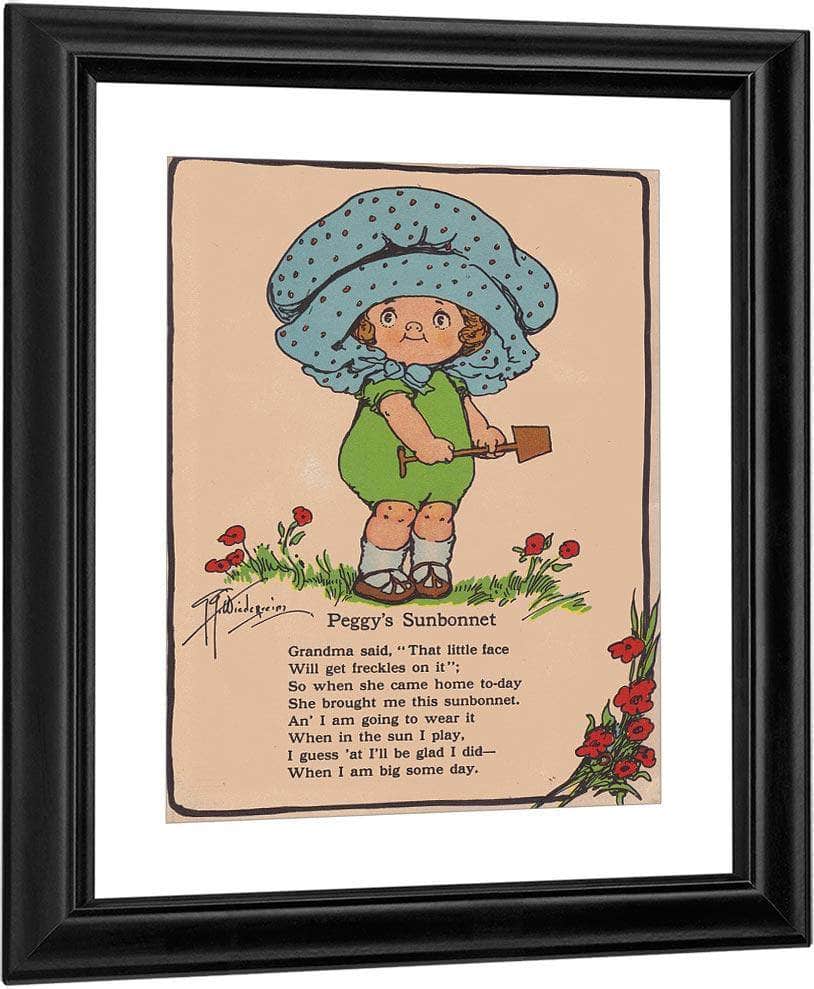 Peggys Sunbonnet Illustrated By Grace G Drayton Fine Art Print